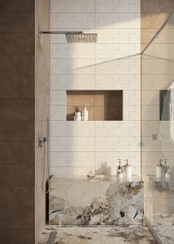 Керамическая вставка Creto Ganna Drop latte 04-01-1-17-03-11-1904-0 20х60 см — фото 2, Керамическая плитка