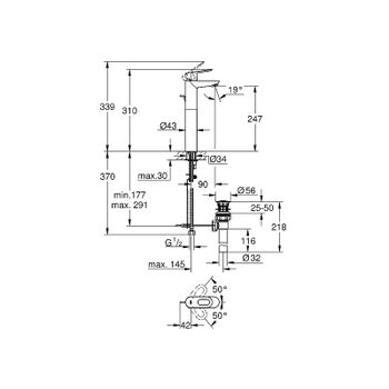 Смеситель для раковины Grohe BauLoop 32856000 Хром — фото 7, Смесители для раковины