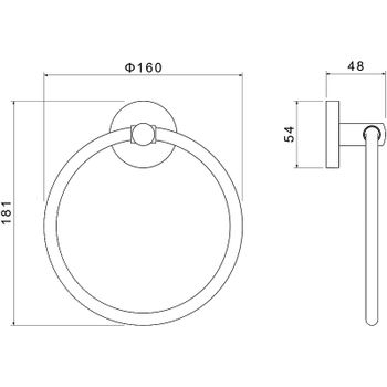 Товар: Кольцо для полотенец Aquatek Оберон AQ4212MB Черное матовое - фото 2 Кольцо для полотенец Aquatek Оберон AQ4212MB Черное матовое — фото 2, Полотенцедержатели