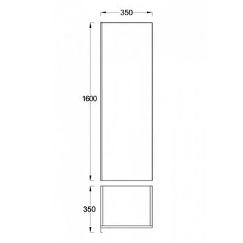 Шкаф пенал Veedi Novel 35 NVL000P подвесной Белый — фото 3, Пеналы для ванной комнаты
