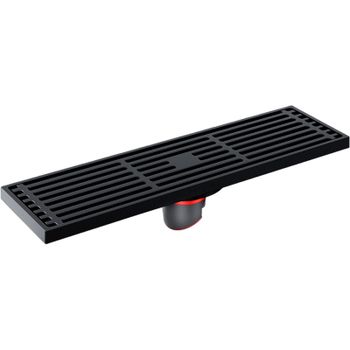 Душевой трап Orange 300x80 TR01-010b с Черной матовый решеткой — фото 1, Трапы для душа