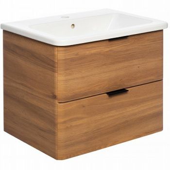 Тумба с раковиной Veedi Wooden 80 14000018 подвесная Орех — фото 2, Тумбы с раковиной