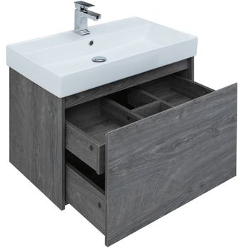 Тумба под раковину Aquanet Nova Lite 60 242570 подвесная Дуб рошелье — фото 3, Тумбы под раковину