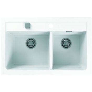 Кухонная мойка Alveus Granital Atrox 50 Arctic G11 790x500 1131997 Белая — фото 1, Кухонные мойки
