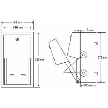 Диспенсер туалетной бумаги Nofer 05202.S Нержавеющая сталь матовая — фото 2, Диспенсеры туалетной бумаги
