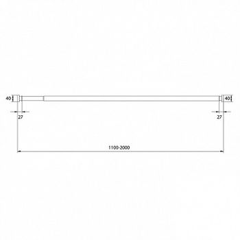 Карниз для ванны Iddis 030A200I14 Хром глянцевый — фото 6, Карнизы для ванной