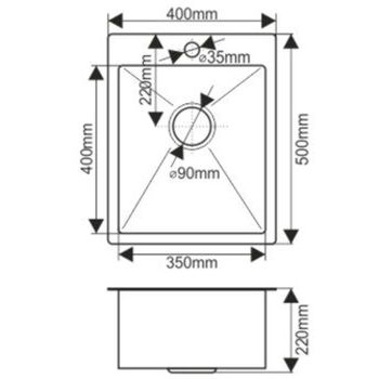 Кухонная мойка Fabia 40х50 40503 Сатин — фото 6, Кухонные мойки