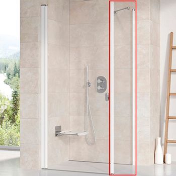 Душевая стенка Ravak Chrome CPS-80 9QV40100Z1 профиль Белый стекло Transparent — фото 1, Боковые стенки