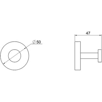Крючок Aquatek Бетта AQ4601MB Черный матовый — фото 2, Крючки для полотенец