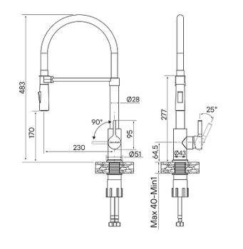 Смеситель для кухни Paulmark Halt Ha214021-G Золото — фото 10, Смесители для кухни