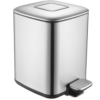 Ведро для мусора WasserKRAFT K-649 Нержавеющая сталь — фото 1, Мусорные ведра