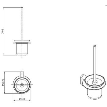 Ершик для унитаза Raglo R300.10.06 Черный матовый — фото 12, Ершики для унитаза