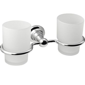 Стакан для зубных щеток Sapho Diamond 1317-05 двойной Хром — фото 1, Стаканы для зубных щеток