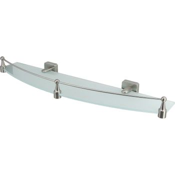 Стеклянная полка WasserKRAFT Rhin K-8744 Хром — фото 1, Полки для ванной и душа