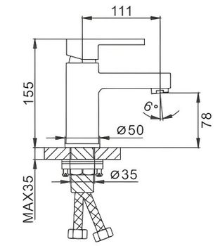 Смеситель для раковины Frap H72 F1072 Хром — фото 11, Смесители для раковины