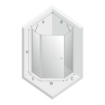 Душевой уголок New Trendy New Soleo Black 90х90 K-0613 профиль Черный стекло прозрачное — фото 7, Душевые уголки трапеция