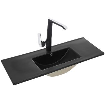 Раковина WeltWasser Deilbach 7517 90 MT-BL 10000005574 Черная матовая — фото 1, Раковины встраиваемые сверху