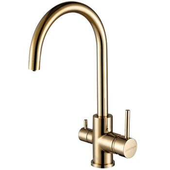 Смеситель для кухни Paulmark Essen Es213211-G Золото — фото 1, Смесители для кухни