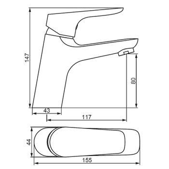Смеситель для раковины Damixa Jupiter 770210001 Хром — фото 8, Смесители для раковины