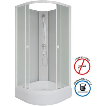 Душевая кабина Niagara Promo 90x90 P90/26/MT/BK без гидромассажа — фото 3, Душевые кабины