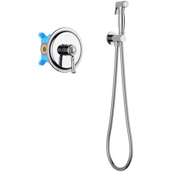 Гигиенический душ со смесителем Aquatek Классик AQ1519CR Хром — фото 5, Гигиенические души