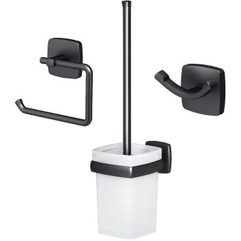 Набор аксессуаров для ванной AM.PM Gem AK90T2003B Черный матовый — фото 1, Наборы аксессуаров для ванной комнаты