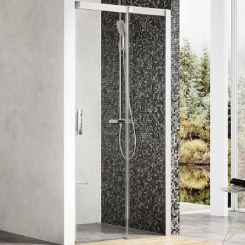 Душевая дверь Ravak Matrix MSD2-100 R 0WPA0U00Z1 профиль Сатин стекло Transparent — фото 1, Раздвижные душевые двери