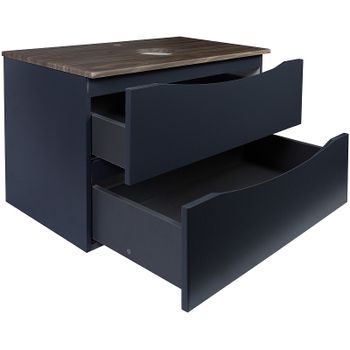 Тумба под раковину Bond Cube 80 T09807 подвесная Серая матовая Дуб — фото 4, Тумбы под раковину