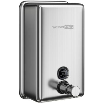 Диспенсер жидкого мыла WasserKRAFT K-10099 Хром матовый — фото 1, Диспенсеры для жидкого мыла