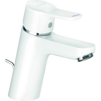 Смеситель для раковины Kludi Pure Easy 373829165 Белый Хром — фото 1, Смесители для раковины