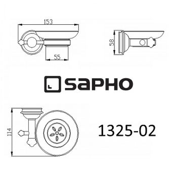 Мыльница Sapho Astor 1325-02 Хром — фото 2, Мыльницы