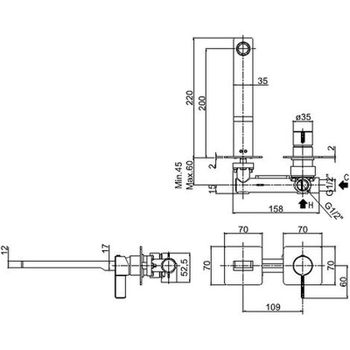 Смеситель для раковины Paffoni Rock RO105CR70 Хром — фото 2, Смесители для раковины