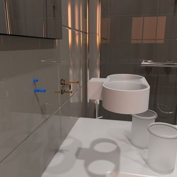 Стакан для зубных щеток Altasan Лотос ЛТ42БМ двойной Белый матовый — фото 3, Стаканы для зубных щеток