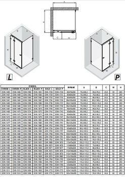 Душевой уголок New Trendy Avexa Black 100x100 L EXK-1590 профиль Черный стекло прозрачное — фото 14, Квадратные душевые уголки
