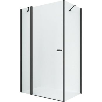 Душевой уголок New Trendy New Soleo Black 110х110 K-0686 профиль Черный стекло прозрачное — фото 1, Квадратные душевые уголки