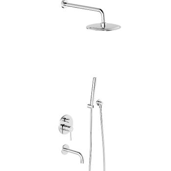 Душевая система Damixa Scandinavian Pure 936510000 Хром — фото 1, Встраиваемые душевые комплекты