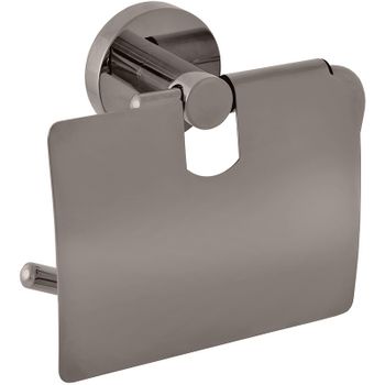 Держатель туалетной бумаги Rav Slezak Colorado COA0400MGK с крышкой Серый металлик крацованный — фото 1, Держатели туалетной бумаги