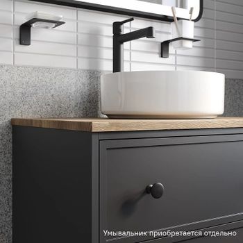 Тумба под раковину Iddis Torr 70 TOR70DVi95K подвесная Темно-серая — фото 5, Тумбы под раковину