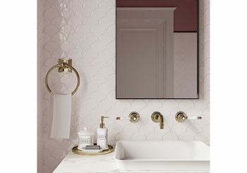 Керамическая мозаика Orro Mosaic Ceramic White Scales 25,9x27,9 см — фото 3, Мозаика