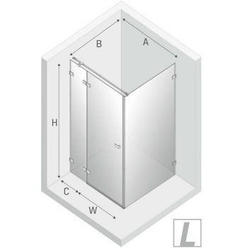 Душевой уголок New Trendy Avexa Black 100x100 L EXK-1590 профиль Черный стекло прозрачное — фото 13, Квадратные душевые уголки