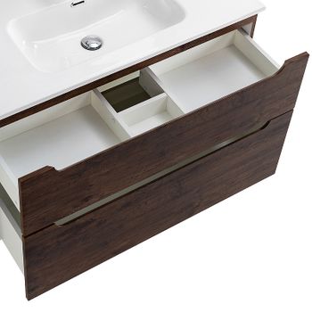 Тумба под раковину BelBagno Etna-H60 90 ETNA-H60-900-2C-SO-RW-P подвесная Rovere Moro — фото 7, Тумбы под раковину