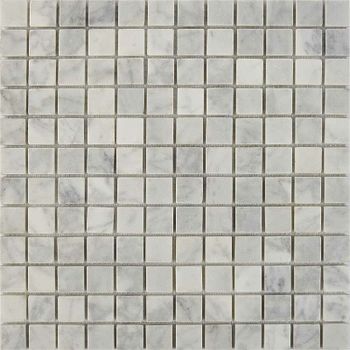 Каменная мозаика Pixmosaic Bianco carrara PIX240 30,5x30,5 см — фото 1, Мозаика