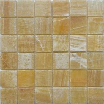Каменная мозаика из оникса Pixmosaic Honey onyx PIX307 30,5x30,5 см — фото 1, Мозаика