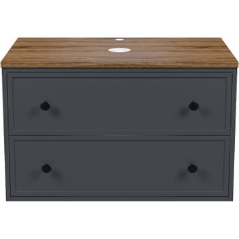 Тумба под раковину Iddis Torr 80 TOR80DMi95K подвесная Темно-серая — фото 2, Тумбы под раковину