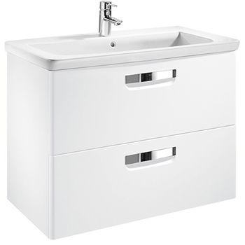 Тумба под раковину Roca The Gap 80 ZRU9302732 подвесная Белая матовая — фото 1, Тумбы под раковину