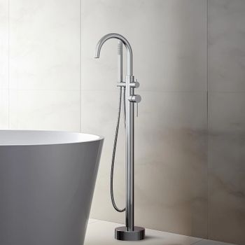 Смеситель для ванны Aquatek Европа AQ1345CR Хром — фото 3, Смесители напольные