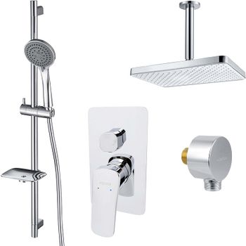 Душевая система Aquatek Вега AQ1075CR Хром — фото 1, Встраиваемые душевые комплекты