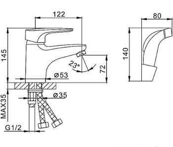 Смеситель для раковины Frap H68 F1268 с гигиеническим душем Хром — фото 10, Смесители для раковины