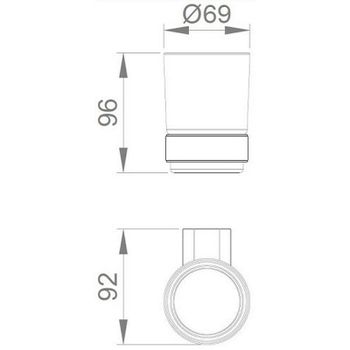 Стакан для зубных щеток Nofer Santorini 16339.B Хром — фото 2, Стаканы для зубных щеток