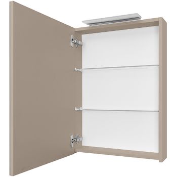 Зеркальный шкаф Roca Oleta 50 L A857643515 с подсветкой Капучино — фото 2, Зеркальные шкафы в ванную